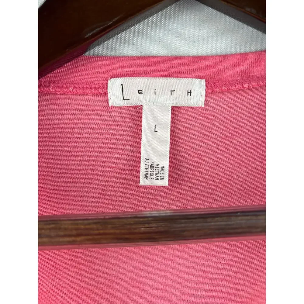 Women’s Leith Large Bright Pink Ruched Midi Bodycon Dress